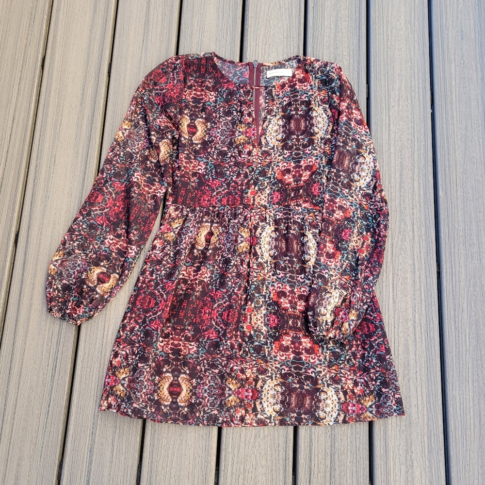 Bohemian Long Sleeve Mini Dress | Size XS | Abercrombie & Fitch